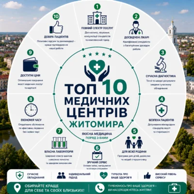 ТОП 10 медичних центрів Житомира: рейтинг, відгуки та як обрати